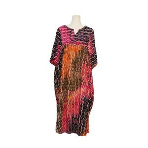Tie Dye Dress, Maxi Dress, House Dress, Kaftan Dress, Hippie Dress, Boho Caftan